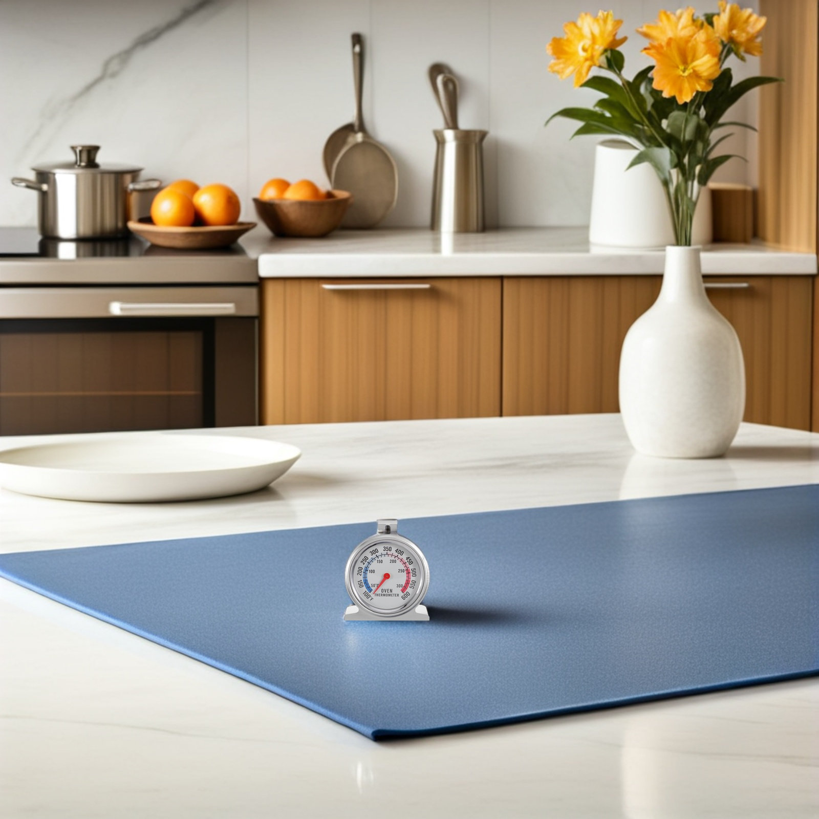 Kitchen Baking Cooking - Fırın Termometresi Paslanmaz Çelik Kompakt Tasarım