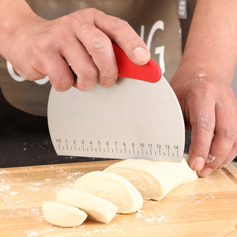Bench Scraper Dough - Paslanmaz Çelik Hamur Kesici Ekmek Pizza