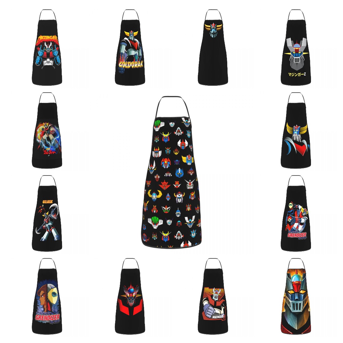 Kitchen Robot Baking - Ufo Robot logosu komik önlük erkekler