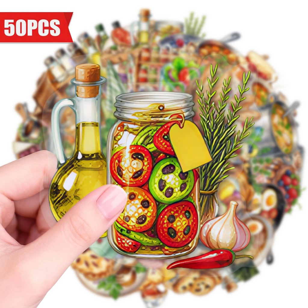 Baking (Kitchen Ingredient) - 50 Adet Şeffaf PET Mutfak Yiyecek