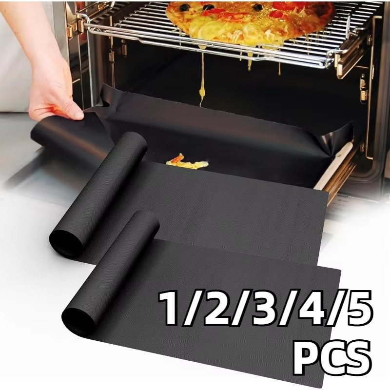 Kitchen Baking Mat - 1/2/3/4/5 adet siyah barbekü ızgara matı