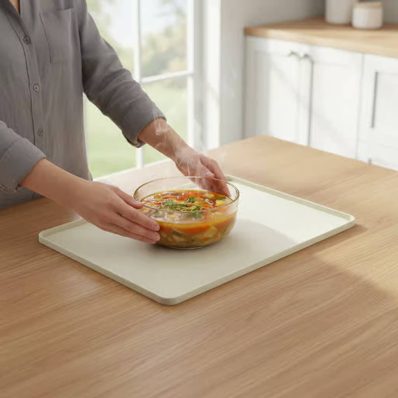 Kitchen Baking Mat - Silikon Mikrodalga Üst Matı Esnek Mikrodalga