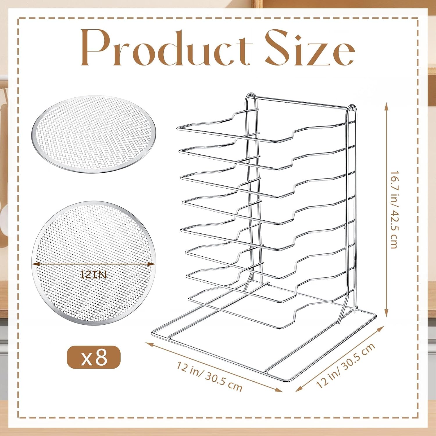 8 Katmanlı Pizza Rafı, Delikli - Kitchen And Baking Equipment incelemesi ve fiyatı