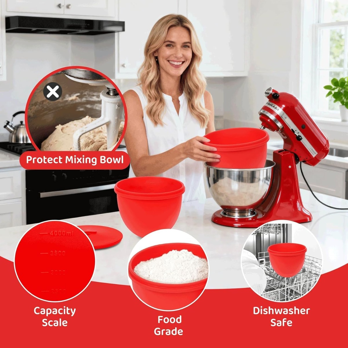 Silikon Mikser Kase Astarı Kap - Kitchen Aid Baking Lid incelemesi ve fiyatı